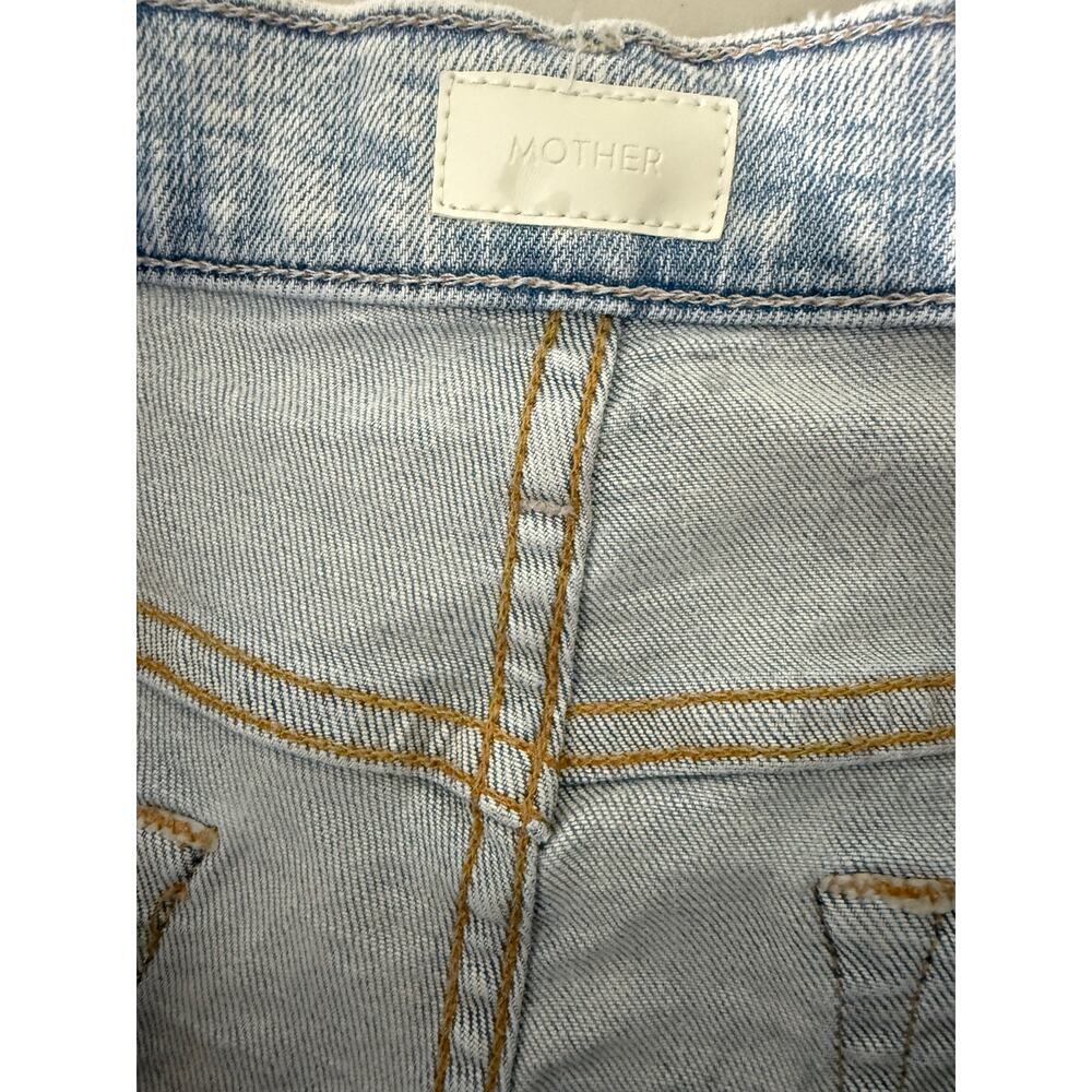 MOTHER The Stunner Zip Ankle Step Fray Jeans Rolling In The Bushes Size 31 - Picture 7 of 12